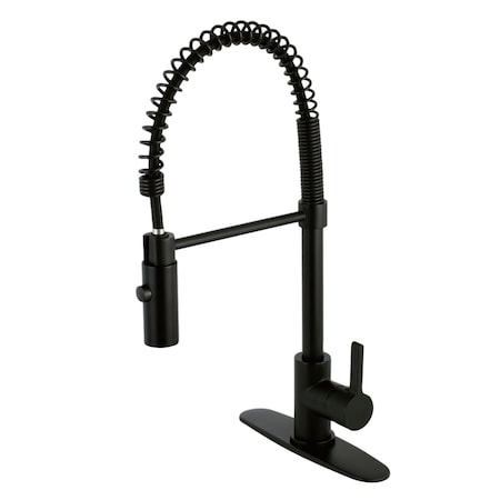 Gourmetier LS8770CTL Continental Single-Handle Pre-Rinse Kitchen Faucet, Matte Blk LS8770CTL